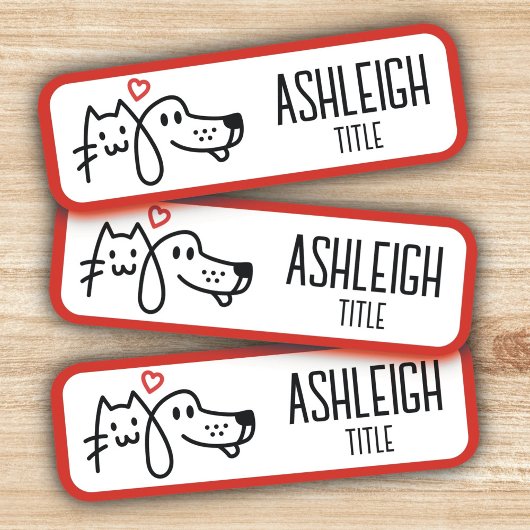 Porte-nom Balise Nom de l'entreprise pour animaux de compagn