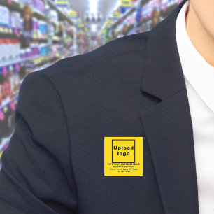 Porte-nom Balise Nom du Carré jaune de la marque commerciale