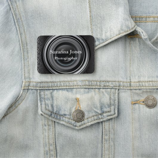 Porte-nom Balise Nom du design du photographe de lentilles d (En situation)