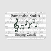 Porte-nom Balise Nom du design Notes musicales (Devant)