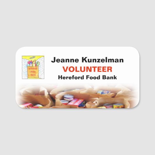 Porte-nom Balise Nom du logo de l'organisation (Devant)