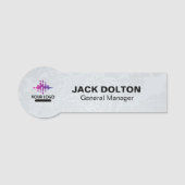 Porte-nom Balise Nom du logo d'identification d'employé dist (Devant)