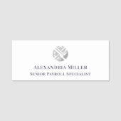 Porte-nom Balise Nom du logo personnalisé du personnel (Devant)