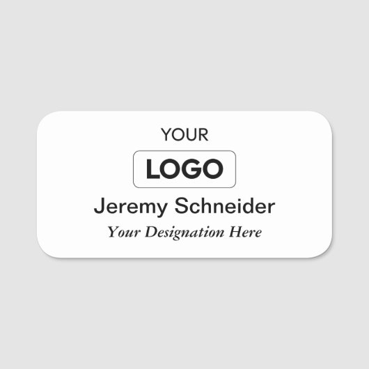 Porte-nom Balise Nom du logo personnalisé professionnel (Devant)