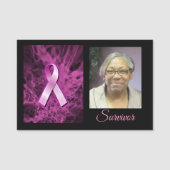 Porte-nom Balise Nom du survivant du cancer du sein (Devant)