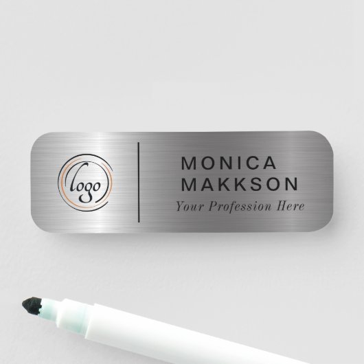 Porte-nom Balise Nom, Logo Et Nom Moderne (En situation)