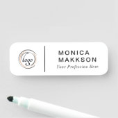 Porte-nom Balise Nom, Logo Et Nom Moderne (En situation)