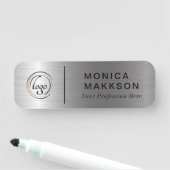 Porte-nom Balise Nom, Logo Et Nom Moderne (En situation)