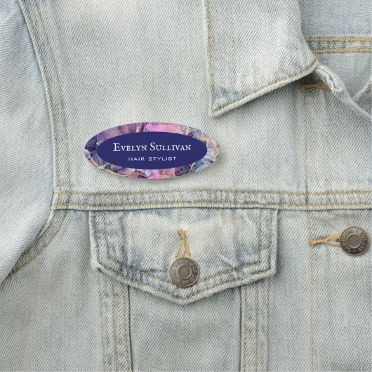 Porte-nom Balise Nom Opal Violet (En situation)