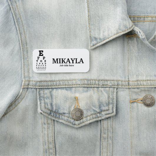 Porte-nom Balise Nom Opticien Eyechart Fun (En situation)