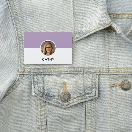 Porte-nom Balise Nom photo de l'employé du logo de l'entrepr (En situation)