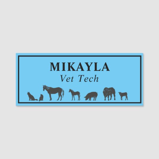 Porte-nom Balise Nom    vétérinaire animal grand et petit (Devant)