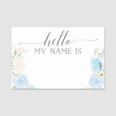 Porte-nom Balise Pastel Blue Baby shower Name (Devant)