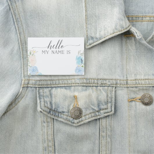 Porte-nom Balise Pastel Blue Baby shower Name (En situation)