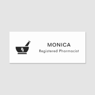 Porte-nom Balise RX Pharmacy Logo Pharmist Service Médicale