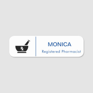 Porte-nom Balise RX Pharmacy Logo Pharmist Service Médicale
