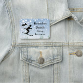 Porte-nom Balise Ski Design Nom (En situation)