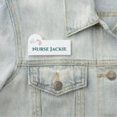 Porte-nom Balise Stork With Baby Name (En situation)