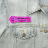 Porte-nom Balises de nom d'employé du logo personnalisé avec (En situation)