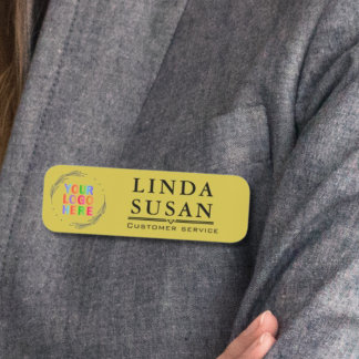 Porte-nom Balises de nom personnalisées avec logo et texte O