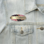 Porte-nom Bande d'or, Perles Marbre Bourgogne (En situation)