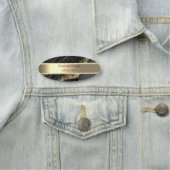 Porte-nom Bande d'or, Perles Séquines d'or en marbre noir (En situation)