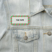 Porte-nom Bandes rouges et vertes (En situation)