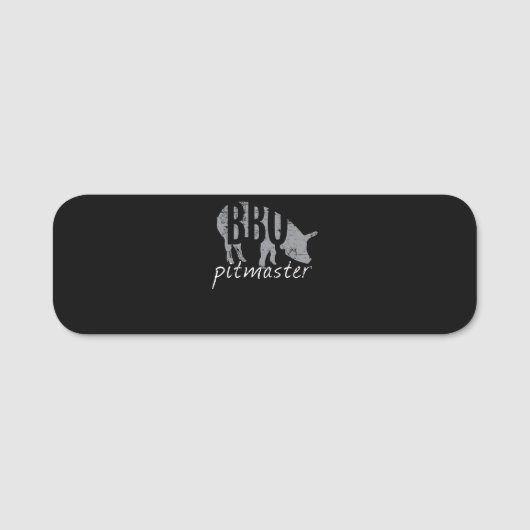 Porte-nom BBQ| BBQ Pitmaster Pig Grill Grill Fars Day (Devant)