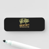 Porte-nom BBQ| Cochon De Grill BBQ Funny Porc Id Fumée Rôtie (En situation)