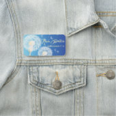 Porte-nom Beau Bleu Magnifique Avec Dandelion (En situation)