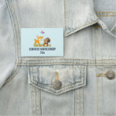 Porte-nom Belle forêt Animaux Caricature Whimsical (En situation)