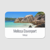 Porte-nom Belle Mer Tropicale Côte Rocheuse (Devant)