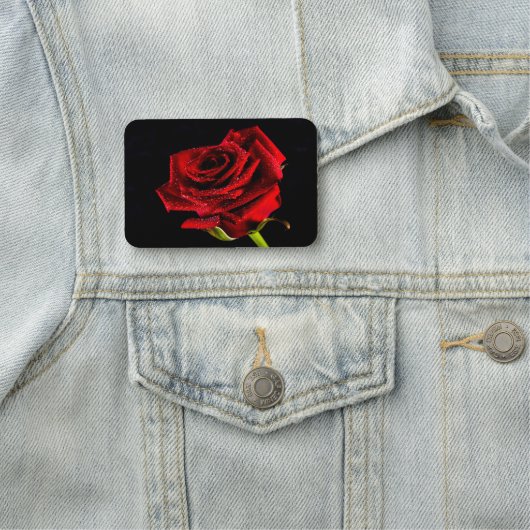 Porte-nom Belle rose rouge (En situation)