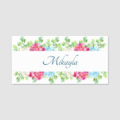 Porte-nom Belles fleurs d'Hydrangée (Devant)