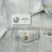 Porte-nom Belles papillons et fleurs (En situation)