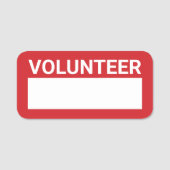 Porte-nom Bénévole de Red Blank (Devant)