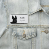 Porte-nom Berger noir allemand (En situation)