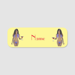 Porte-nom Bikini brun beauté Thunder_Cove