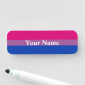 Porte-nom Bisexual pride (En situation)