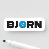 Porte-nom Bjorn, balise de nom du bouton (En situation)