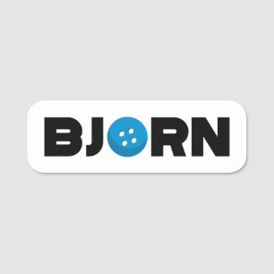 Porte-nom Bjorn, balise de nom du bouton