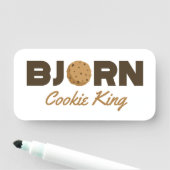 Porte-nom Bjorn cookie King (En situation)