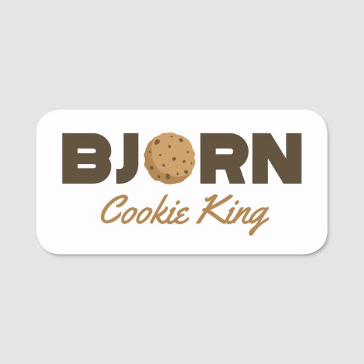 Porte-nom Bjorn cookie King (Devant)