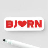 Porte-nom Bjorn Love (En situation)