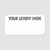 Porte-nom Black and White One Line Business Logo (Devant)