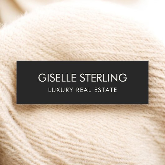 Porte-nom Black Real Estate Luxury