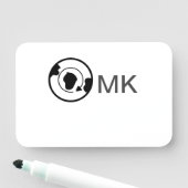 Porte-nom Black world globe ajouter nom monogramme détails d (En situation)