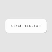 Porte-nom Blanc simple (Devant)