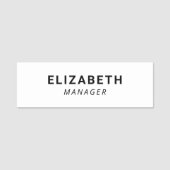 Porte-nom Blanc simple (Devant)