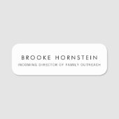 Porte-nom Blanc simple (Devant)